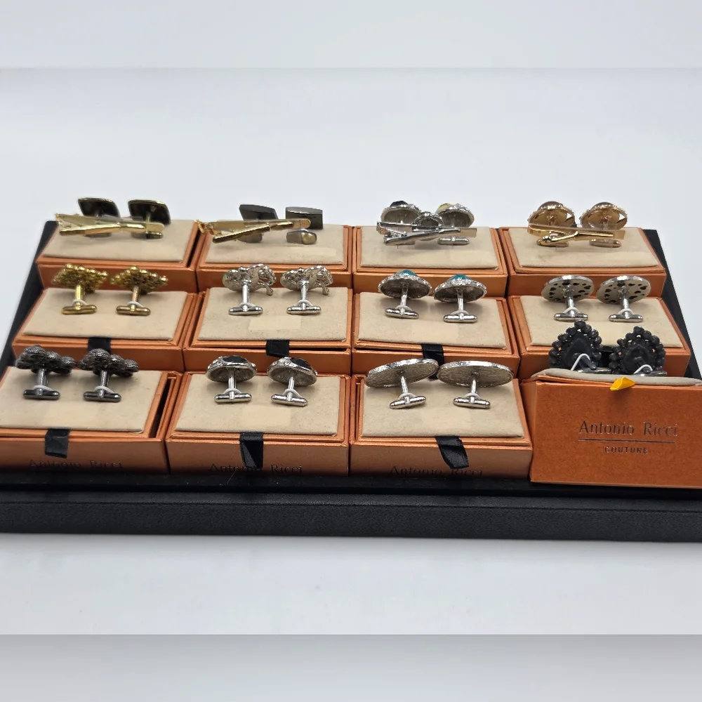 12 Set Antonio Ricci Classic Men's/Women's Cuff Links Set - MAKE AN OFFER!